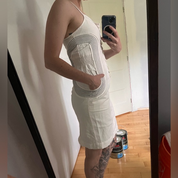 White vintage linen dress - Picture 5 of 8